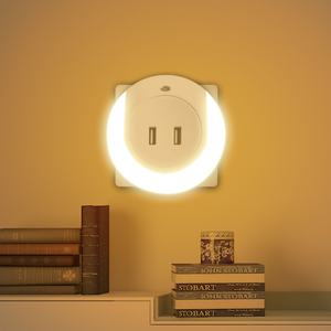 Luz LED con Sensor de Iluminación Automática de Forma Redonda de Alta Calidad 2024, con Puerto de Carga USB Dual - Product Image 3