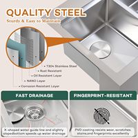 Évier de cuisine encastrable 28 pouces, double bac 50/50, style ferme, en acier inoxydable brossé T304 de calibre 16, avec façade frontale, profondeur 10 pouces