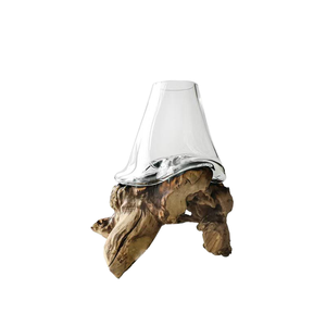 Geschmolzenes Glas auf Treibholz Skulpturales Indoor/Outdoor Pflanzen-<span class=keywords><strong>Terrarium</strong></span> Vase Elegantes Einzigartiges Design für Büro Wohnzimmer Party Geschenk - Product Image 1