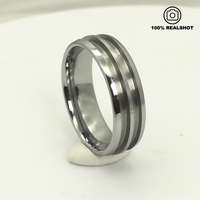 Fabrikgefertigter 18K 24K vergoldeter Silber-Wolfram-Titan-Ringkernrohling zum Einlegen, klassischer Hochzeits- und Verlobungs-DIY-Ringkern
