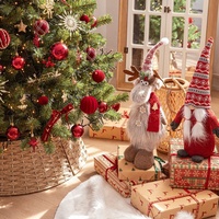 Sapin de Noël de luxe avec nœuds lumineux, grande branche dense, sur pied, en PVC, fabriqué en Chine, artificiel, 150 cm, modèle STC55