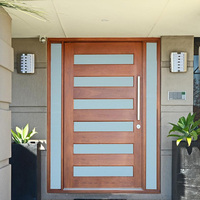 Porte d'entrée extérieure pivotante personnalisée Portes d'entrée de sécurité avec serrure intelligente pour porte pivotante de villa