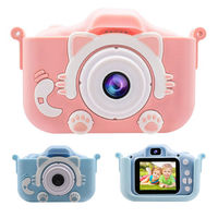 Appareil photo numérique pour enfants CPT avec écran LCD 2,0 pouces, mini-jouet de dessin animé HD 1080p avec zoom 4x, grand angle 120°, autocollants photo et fonctions de jeu