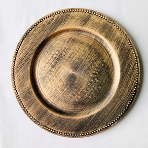 9 Couleurs Rond Double Placage Épaissie En Plastique Élégance Simplicité Dot Motif Fruits <span class=keywords><strong>Bol</strong></span> Plateau Décoratif Chargeur Plaques - Product Image 4