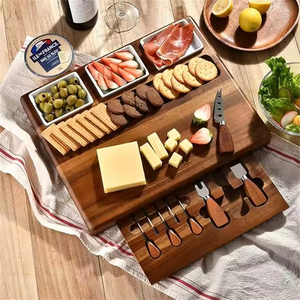 Ensemble de bols <span class=keywords><strong>à</strong></span> couteaux en acier inoxydable d'usine Planche <span class=keywords><strong>à</strong></span> <span class=keywords><strong>découper</strong></span> en <span class=keywords><strong>bois</strong></span> d'acacia pour la cuisine-pour planche <span class=keywords><strong>à</strong></span> fromage hacher les <span class=keywords><strong>légumes</strong></span> - Product Image 5