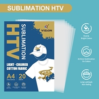 Rouleau de vinyle thermocollant HTV pour sublimation sur tissu léger, idéal pour les t-shirts en coton, sans désherbage, film de transfert imprimable en gros
