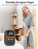 Système d'alerte d'appel sans fil ANGUS pour les soins aux personnes âgées, bouton d'appel ABS, pager, vibration, affichage LED, système de surveillance d'urgence SOS