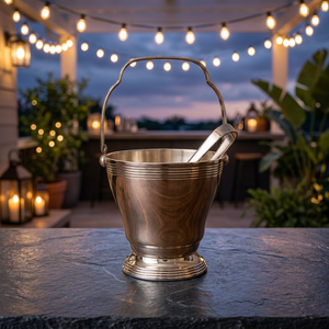 <b>Silver</b> Plated Brass Classic Durable <b>Ice</b> Cube <b>Bucket</b> for Party - Product Image 3