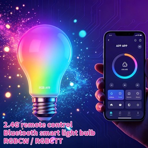 Control Remoto A19 2.4G RGBCW AC120V E26, Aplicación Móvil Tuya, Compatible con Control Bluetooth, Ra80 CCTRGB - Product Image 1