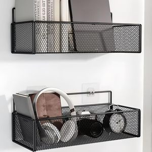 Wall-Mounted Punch-Free Shampoo Shelf for Bathroom & Kitchen - Square Iron Organizer for Drain Water <b>Bottles</b> and <b>Storage</b> <b>Rack</b> - Product Image 2