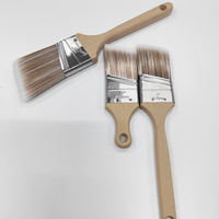 Pinceaux à peinture pour murs intérieurs CHOPAND OEM ODM, manche en bois de hêtre, taille personnalisée, polyester, surface lisse et solide