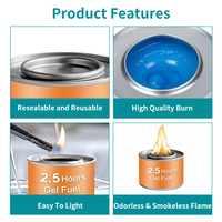 En gros, Brûleurs à gel méthanol à flamme bleue pour réchauds de table, chauffe-plats, chafing dishes de buffet et chauffe-aliments pour la restauration