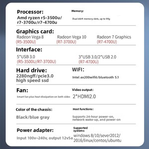 Mini PC Msecore <span class=keywords><strong>AMD</strong></span> <span class=keywords><strong>Ryzen</strong></span> <span class=keywords><strong>7</strong></span> 4700U, Computadora de Escritorio Portátil de Alto Rendimiento para Oficina, Hogar y Juegos, Compatible con Windows 10 - Product Image 2