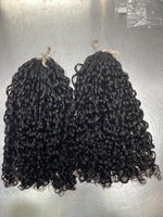 Plumes 100 % naturelles non traitées, prix de gros, cheveux humains pour tresses, extensions de cheveux, cheveux au crochet, bouclés crépus Pixie pour femmes