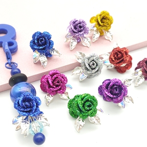 51202 Hạt cườm kim loại lấp lánh màu hồng hợp kim mới, màu sắc Giáng sinh, dùng cho ngành công nghiệp nặng, làm đồ thủ công tự làm, trang trí đồ trang sức, làm bút. - Product Image 6