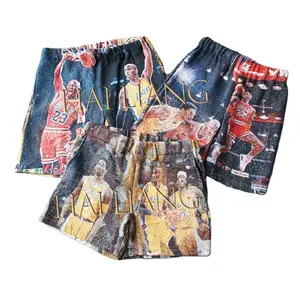 Sommer Herren Streetwear Tapisserie Shorts Herren Plus-Größe Street Tapisserie Basketball Sport Taschenshorts für Herren