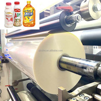 Étiquette autocollante en film rétractable PVC rigide et résistant à l'humidité pour bouteilles d'eau, café, thé et jus