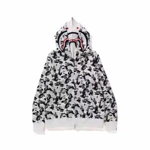 Sweat-shirt à capuche zippé Bapees Camouflage Requin 2026 de haute qualité 100 % coton, unisexe, pour hommes et femmes, style streetwear - Product Image 6