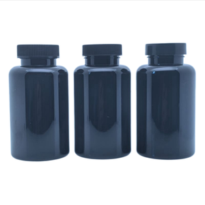 200ml 200cc Black <b>Plastic</b> Medicine Container Capsule Bottle with Resistant <b>Cap</b> and Induction Liner - Product Image 4