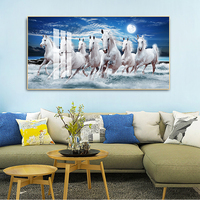 Peinture moderne sur toile à l'huile imprimée numériquement, paysage marin, décoration murale pour la maison