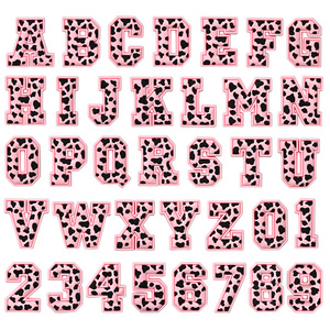 26 Breloques de chaussures en PVC 3D à motif léopard rose, lettres bulles, chiffres et alphabet anglais, accessoires de décoration DIY pour sabots, vente en gros - Product Image 2