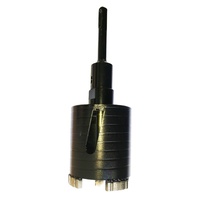 Kit de forets diamantés secs Diamtool 3 pièces à rainure 68/72/82 mm avec SDS Plus pour mur en brique et surface souple