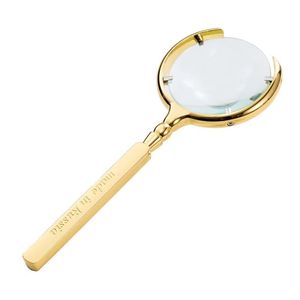 Lupa de mano con lente de 8X y 80 mm, forma de media luna, cristal de lectura de metal para libros y periódicos - Product Image 4