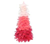 9 Fuß im Freien künstliche PVC rosa Fee Flock ing Weihnachts baum mit LED-Licht