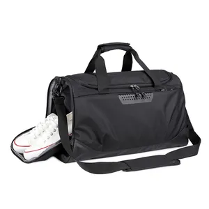 Neues Design Benutzer definiertes Logo Männer Frauen Wasserdicht Mochila Weekender Duffel Travel Sports Gym Bag Mit Schuh fach