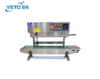 Machine de thermoscellage de sacs industriels, scellage semi-automatique de sachets de films pour usage alimentaire et cosmétique