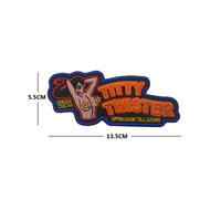 Patch moral 3D en PVC caoutchouc, motif Titty Twister, style tactique, avec fixation auto-agrippante pour sac à dos, sac et accessoire vestimentaire