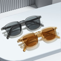Lunettes de soleil polarisées rectangulaires transparentes de luxe, légères, en TR90, unisexes, UV400, de qualité supérieure, pour la conduite quotidienne
