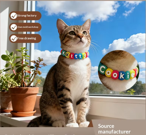<span class=keywords><strong>Collar</strong></span> para Mascotas Hecho a Mano de Silicona de Dos Tonos, Seguro para Bebés, con Nombre Personalizado, Regalo Personalizado para Perros y Gatos Pequeños/Grandes - Product Image 1