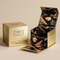 Boîte pliante de luxe, design personnalisé en couleur, emballage de parfum, boîte en carton avec fermeture magnétique, boîte cadeau pour cosmétiques