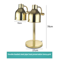 Lampe chauffante de présentation d'aliments de luxe en or et argent TY-0006 pour la restauration