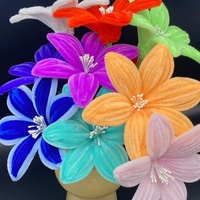 YOPIN-2843 Fleurs de lys créatives en fil de fer torsadé, cadeau pour mère et professeur, pour loisirs créatifs DIY