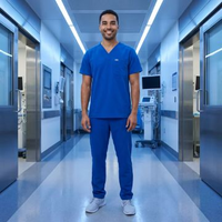 V Yaka Tıbbi Forma Takımı Kadın Hastane Üniforması Hemşire Doktor İş Kıyafeti Eşofman Altı