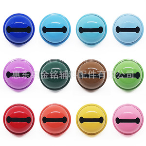 Campana pequeña pintada de colores pastel de 22 mm, de metal, con una sola abertura, para la fabricación de pulseras y accesorios para llaveros. - Product Image 4