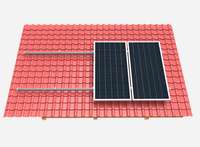 Support de montage de panneau solaire de toit de module en métal PV réglable avec caractéristiques d'angle