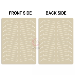 Trazos de pelo básicos, Microblading, <span class=keywords><strong>sin</strong></span> tinta, práctica de <span class=keywords><strong>piel</strong></span>, doble cara, diseñado para práctica de cejas, tatuaje de látex - Product Image 3