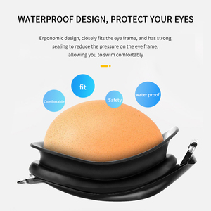 Lunettes de natation pour adultes en gros, monture large, grand champ de vision, étanches, en silicone électroplaqué - Product Image 6