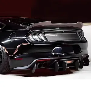 StarNav Pour 2015-2018 2019 2020 2021 Diffuseur de pare-chocs arrière à 4 ailettes, séparateurs, lames de spoiler, accessoires automobiles, décoration et modification - Product Image 2