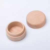 Mini boîte de rangement ronde en bois, boîtes à bijoux pour alliances, boîte de rangement multifonction DIY