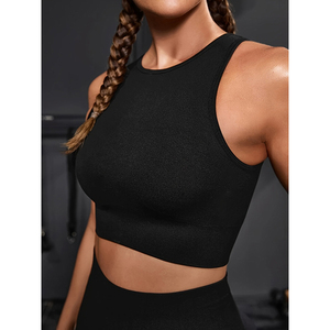 Soutien-gorge de <span class=keywords><strong>sport</strong></span> sans couture pour femme FH, <span class=keywords><strong>maintien</strong></span> moyen, rembourré, pour yoga et fitness, débardeur court, vêtement de <span class=keywords><strong>sport</strong></span> - Product Image 1