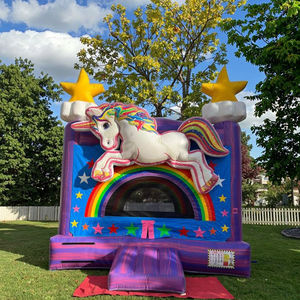 유니콘 에어바운스 풍선 놀이터 유니콘 바운스 하우스 풍선 바운서 바운싱 캐슬 풍선 야외 수영장 포함 - Product Image 6