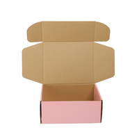 Boîte d'emballage d'enveloppe ondulée recyclable rose personnalisée par stratification d'emballage de cadeau