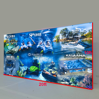 Stand d'exposition modulaire en aluminium de 20x10 pieds avec fond lumineux, impression sur tissu LED SEG, pour la publicité