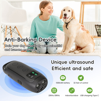 Dispositif anti-aboiement pour chien en plastique, 3 modes ultrasoniques, rechargeable 1500 mAh, répulsif portable d'extérieur avec LED