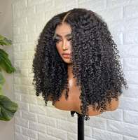 Nuevas pelucas de cabello virgen vietnamita con rizos birmanos y voluminosos, peluca frontal de encaje SDD para mujeres afroamericanas, doble densidad.