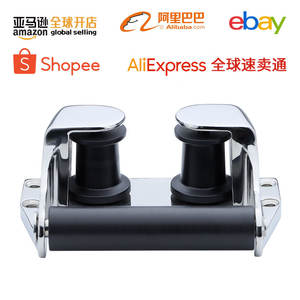 316 Stainless Steel Double Wheel Guide <b>Heavy</b> <b>Duty</b> Universal Guide Anchor with Cable Hole Rope Pile <b>Bracket</b> for Yacht Accessories - Product Image 3